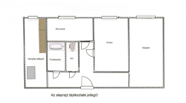 Eladó panellakás, Dunaújvárosban 38.9 M Ft, 2+1 szobás