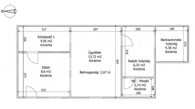 Eladó iroda, Krasznokvajdán 5.52 M Ft, 3 szobás