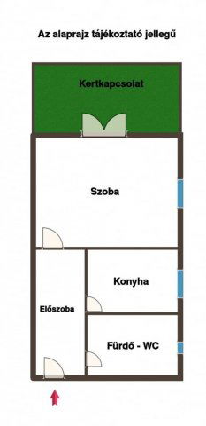 Eladó téglalakás, Pécsett 34.5 M Ft, 1 szobás