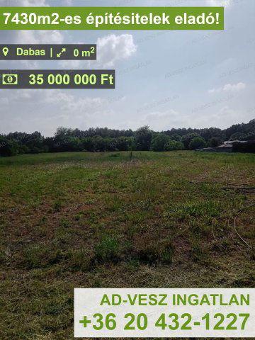Eladó telek, Dabason 35 M Ft / költözzbe.hu
