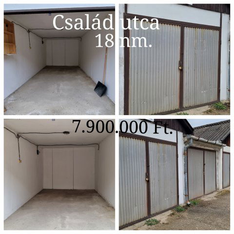Eladó garázs, Nyíregyházán, Család utcában 7.9 M Ft