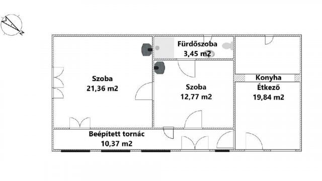 Eladó családi ház, Kompolton 4 M Ft, 2 szobás