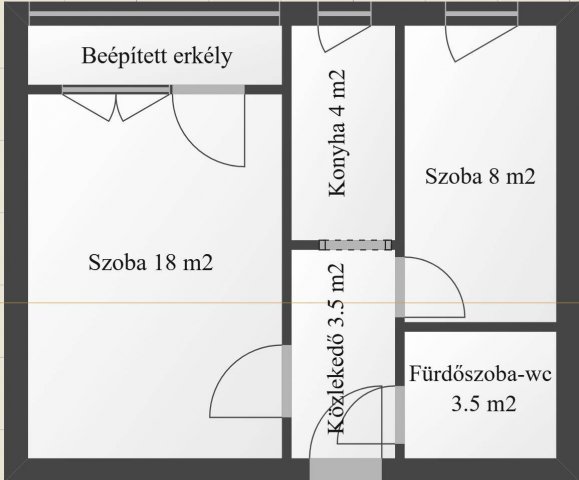 Eladó téglalakás, Kazincbarcikán 22.7 M Ft, 1+1 szobás
