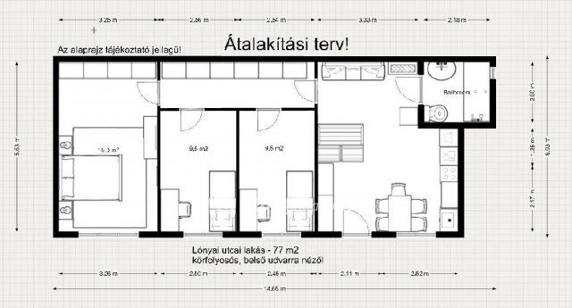 Eladó téglalakás, Budapesten, IX. kerületben 95 M Ft, 2 szobás