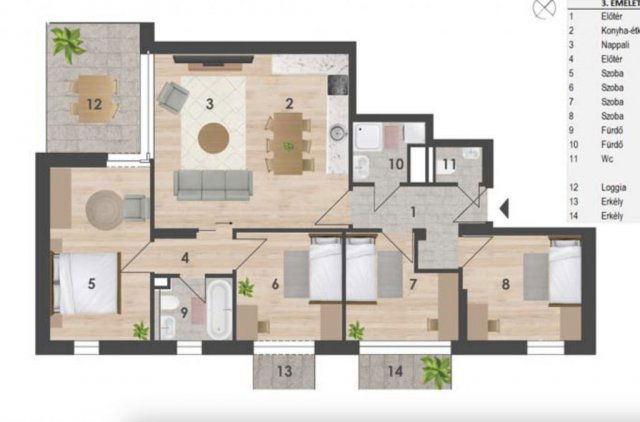 Eladó téglalakás, Budapesten, XIV. kerületben 185.99 M Ft