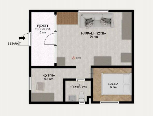 Eladó családi ház, Polgárdin 19.9 M Ft, 2 szobás