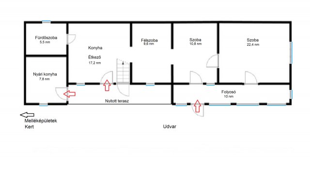 Eladó családi ház, Dobozon 16.5 M Ft, 2+1 szobás
