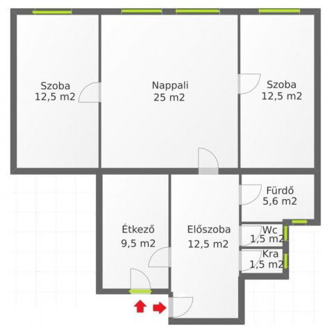 Eladó téglalakás, Budapesten, XIII. kerületben 81.9 M Ft