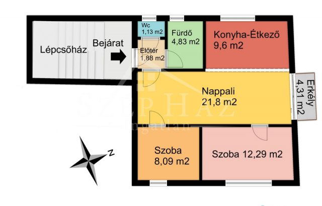 Eladó téglalakás, Pécsett 99.5 M Ft, 3 szobás