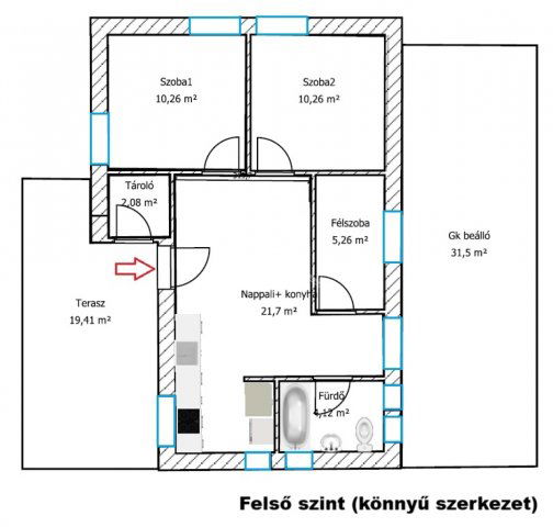 Eladó családi ház, Szentendrén 74.9 M Ft, 5 szobás