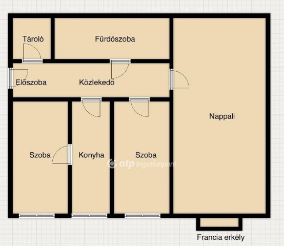 Eladó téglalakás, Miskolcon 34.99 M Ft, 2+1 szobás