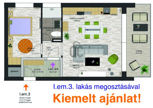 Eladó téglalakás, Debrecenben 92.361 M Ft, 2 szobás