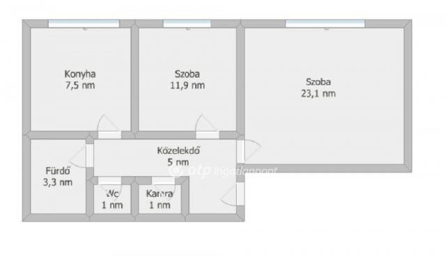 Eladó téglalakás, Szekszárdon 28.5 M Ft, 2 szobás