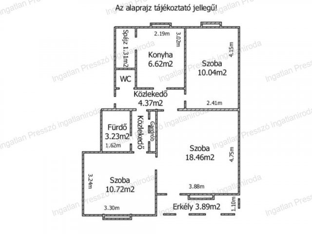 Eladó téglalakás, Hévízen 7.9 M Ft, 3 szobás