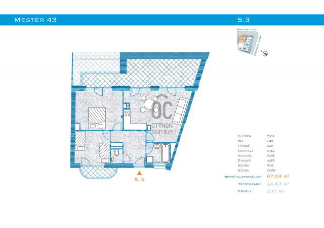 Eladó téglalakás, Budapesten, IX. kerületben 131 M Ft, 3 szobás