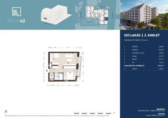 Eladó téglalakás, Budapesten, IX. kerületben 96.9 M Ft, 2 szobás
