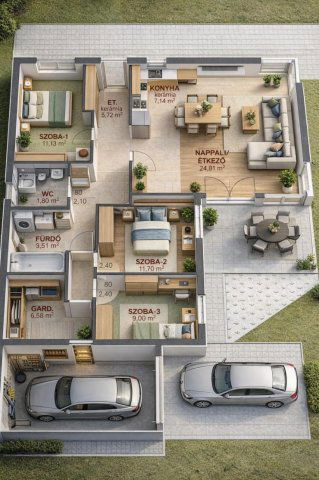 Eladó ikerház, Fóton 124.3 M Ft, 4 szobás / költözzbe.hu