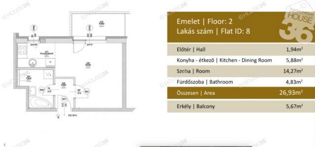 Eladó téglalakás, Budapesten, VIII. kerületben 49 M Ft, 1 szobás