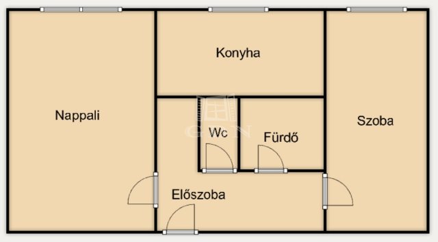 Eladó panellakás, Veszprémben 43 M Ft, 1+1 szobás