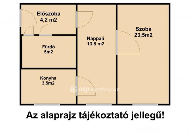 Eladó téglalakás, Győrött 54.9 M Ft, 1 szobás
