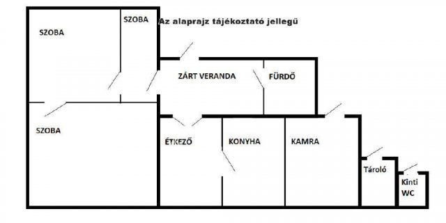 Eladó családi ház, Szalkszentmártonon 17 M Ft, 2 szobás