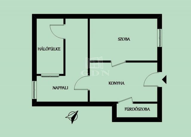 Eladó téglalakás, Budapesten, XIII. kerületben 57 M Ft, 2 szobás