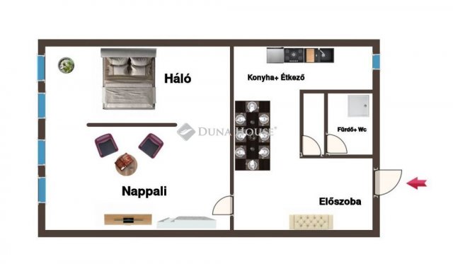 Kiadó téglalakás, albérlet, Kőszegen 220 E Ft / hó, 1 szobás