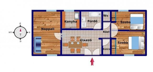 Kiadó téglalakás, albérlet, Budapesten, V. kerületben, 3 szobás