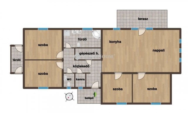 Eladó ikerház, Nagytarcsán 119.9 M Ft, 5 szobás