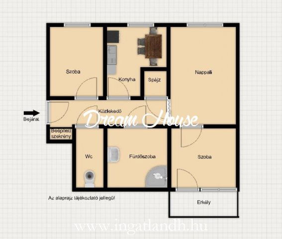 Eladó téglalakás, Nyíregyházán 38.99 M Ft, 2+1 szobás