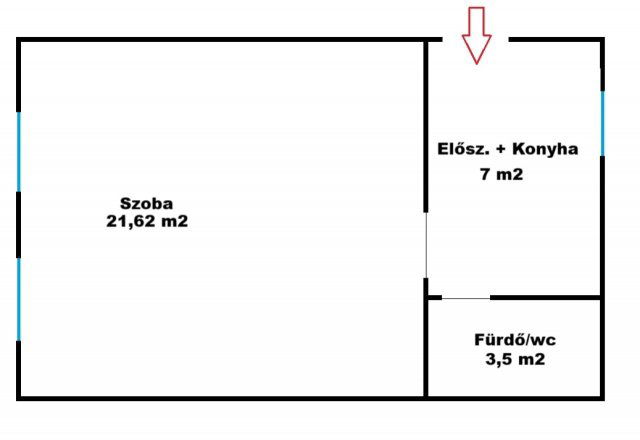 Eladó téglalakás, Budapesten, IV. kerületben 42.9 M Ft, 1 szobás