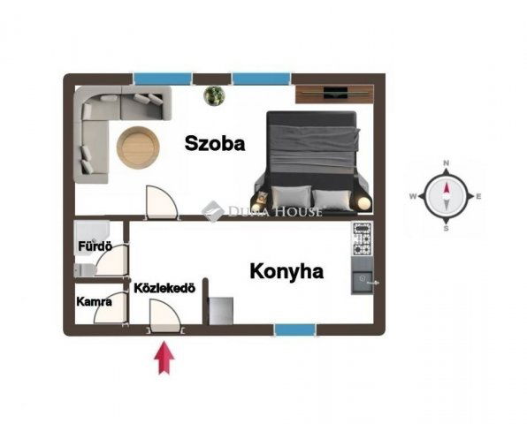 Eladó téglalakás, Kecskeméten 36 M Ft, 1 szobás