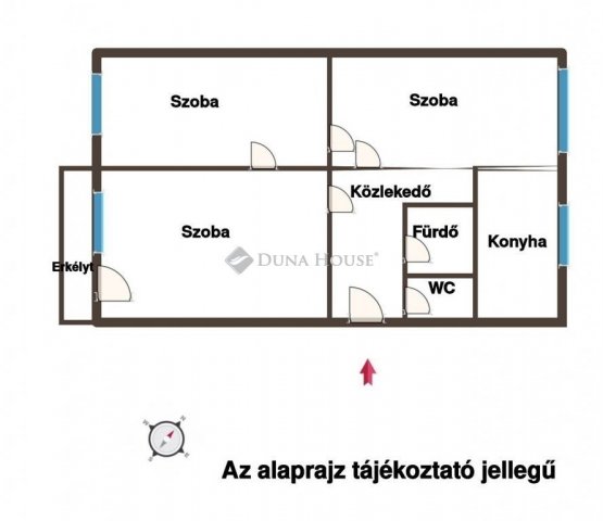 Eladó panellakás, Komlón 36.5 M Ft, 3 szobás