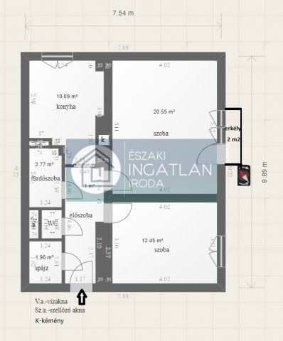 Eladó téglalakás, Kazincbarcikán, Pattantyús utcában 21 M Ft