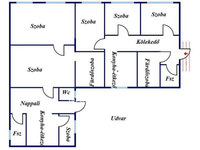Eladó családi ház, Makón 89.9 M Ft, 6+1 szobás