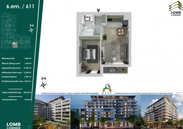 Eladó téglalakás, Budapesten, XIII. kerületben, Lomb utcában