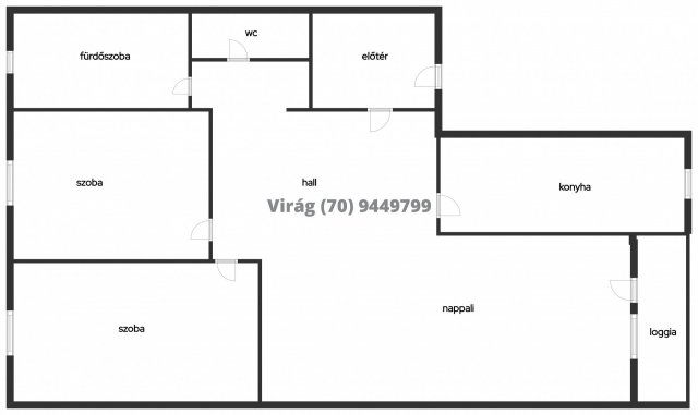 Eladó téglalakás, Debrecenben 74.5 M Ft, 3 szobás