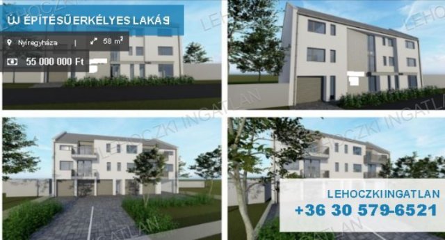 Eladó téglalakás, Nyíregyházán 55 M Ft, 2 szobás