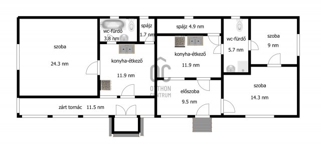 Eladó családi ház, Tuzséren 11.9 M Ft, 3 szobás
