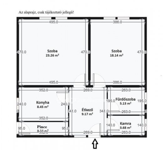 Eladó családi ház, Bocskaikerten 50 M Ft, 2 szobás