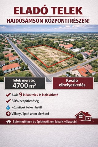 Eladó ipari ingatlan, Hajdúsámsonon 220 M Ft