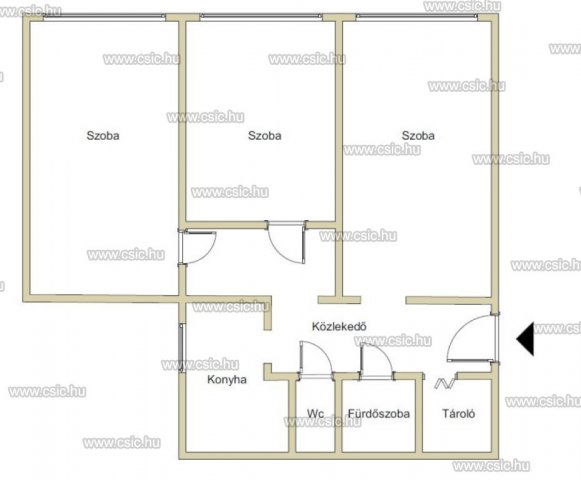 Eladó panellakás, Budapesten, III. kerületben 79.9 M Ft, 3 szobás