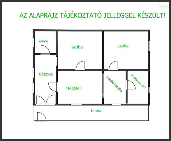 Eladó családi ház, Nyíradonyban 16.5 M Ft, 2 szobás