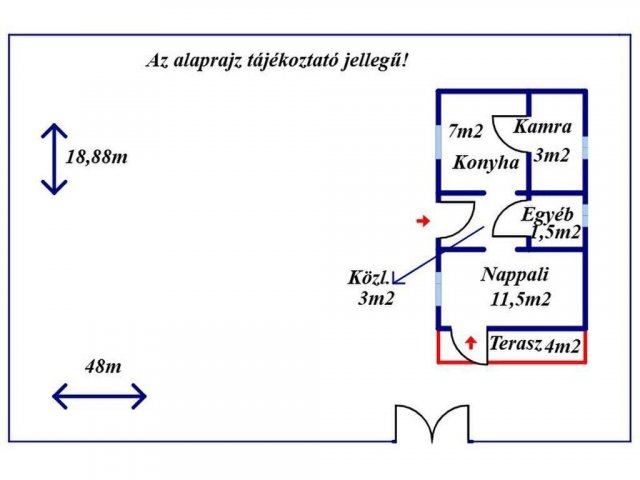 Eladó mezogazdasagi ingatlan, Békésen 8 M Ft, 1 szobás