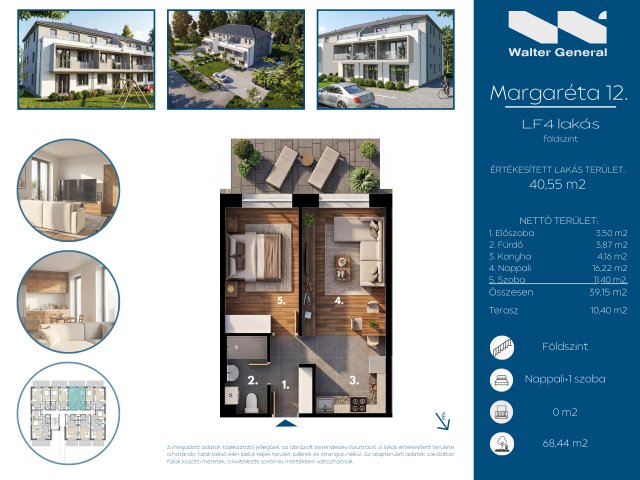 Eladó téglalakás, Hegyeshalomban 50.44 M Ft, 2 szobás
