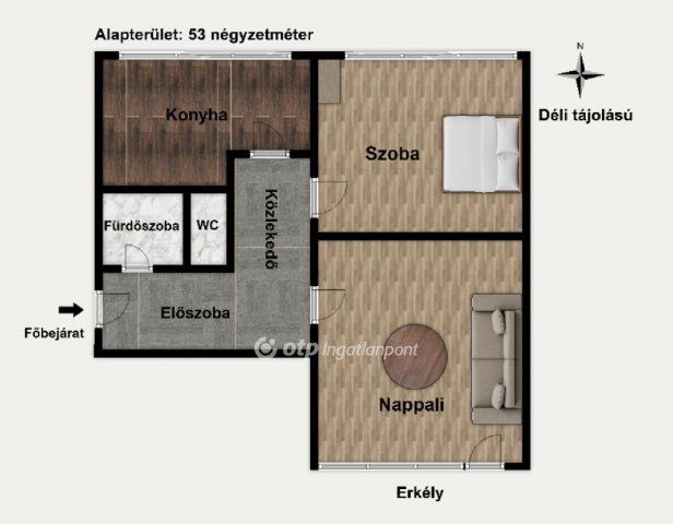 Eladó panellakás, Békéscsabán 55 M Ft, 2 szobás