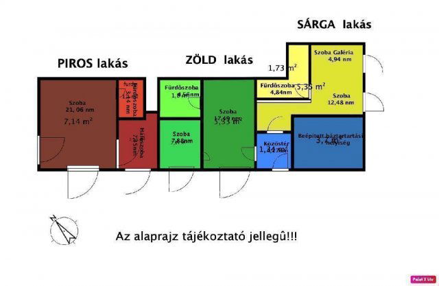 Eladó téglalakás, Budapesten, VII. kerületben 132 M Ft, 3 szobás