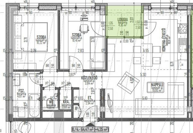 Eladó téglalakás, Budapesten, IV. kerületben 99 M Ft, 3 szobás