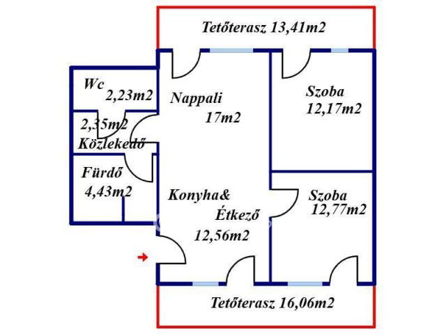 Eladó téglalakás, Kecskeméten 74.11 M Ft, 2+1 szobás