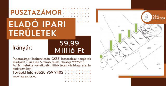 Eladó ipari ingatlan, Pusztazámoron 59.999 M Ft